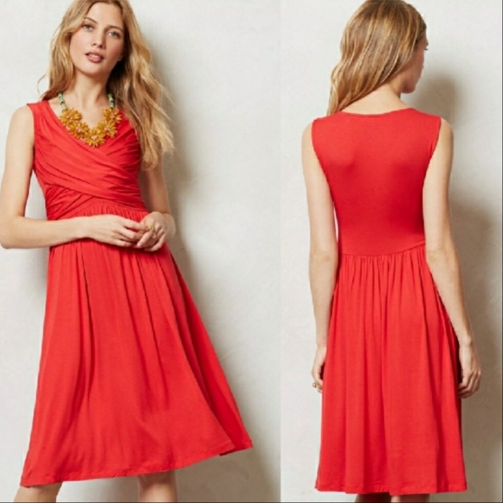 Anthropologie - Girls From Savoy Red Wrap Dress